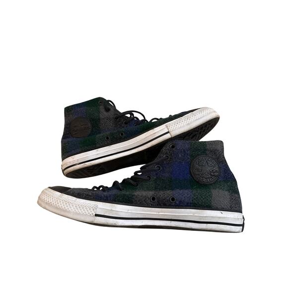 Converse Chuck Taylor All Star Woolrich Hi Sneakers Black Thunder Plaid, 10.5 - Picture 5 of 11